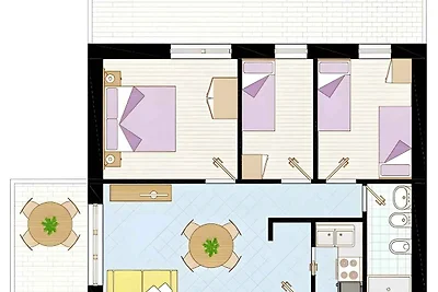 Ferienwohnung mit Balkon und Klimaanlage