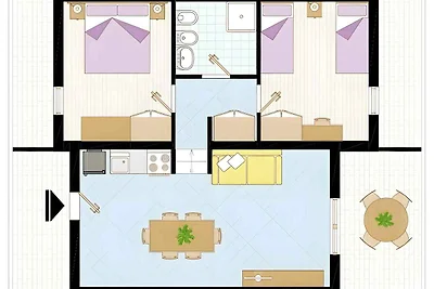 Ferienwohnung mit Privater Garten und Klima