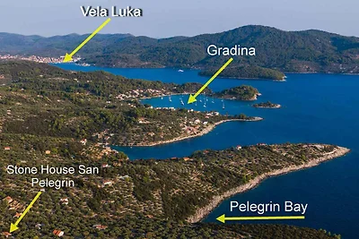 Entspannte Auszeit in Vela Luka mit Meerblick