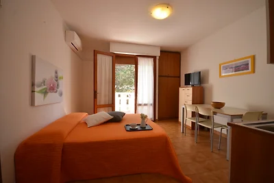 Studio mit Klimaanlage und Balkon