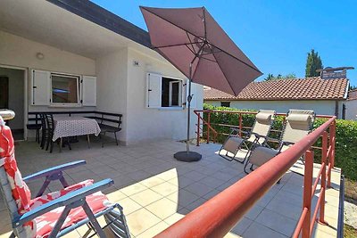 Ferienhaus mit Blick auf den Garten