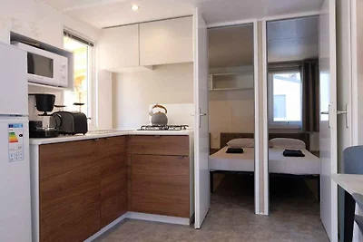 Mobilehome mit Klimaanlage, Terrasse und Pool