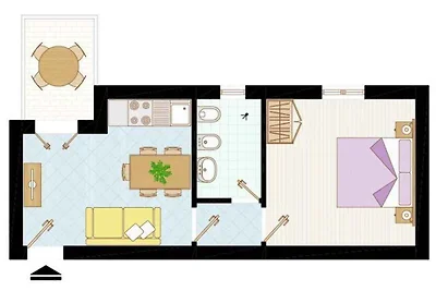 Ferienwohnung mit Balkon und Klimaanlage