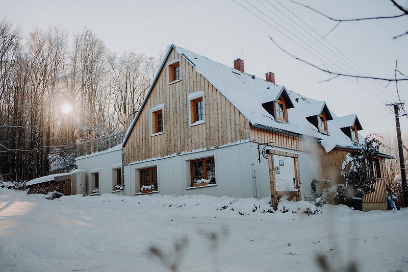 Bohemian Cottage in winter