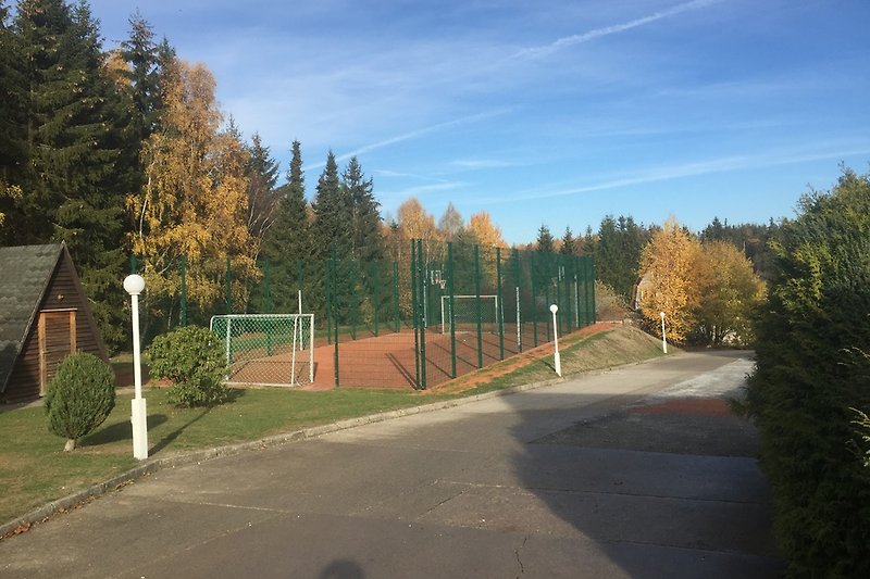 Football pitch at the holiday park
