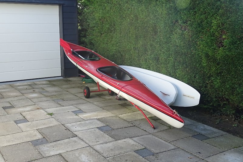 kayak and surfboards