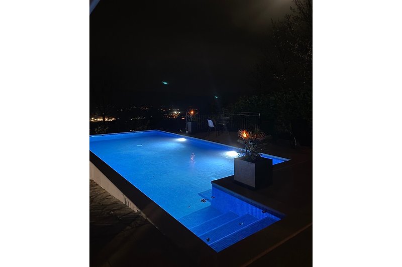 Pool bei Nacht 