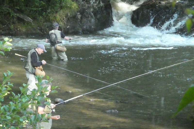 Fishing at the weir