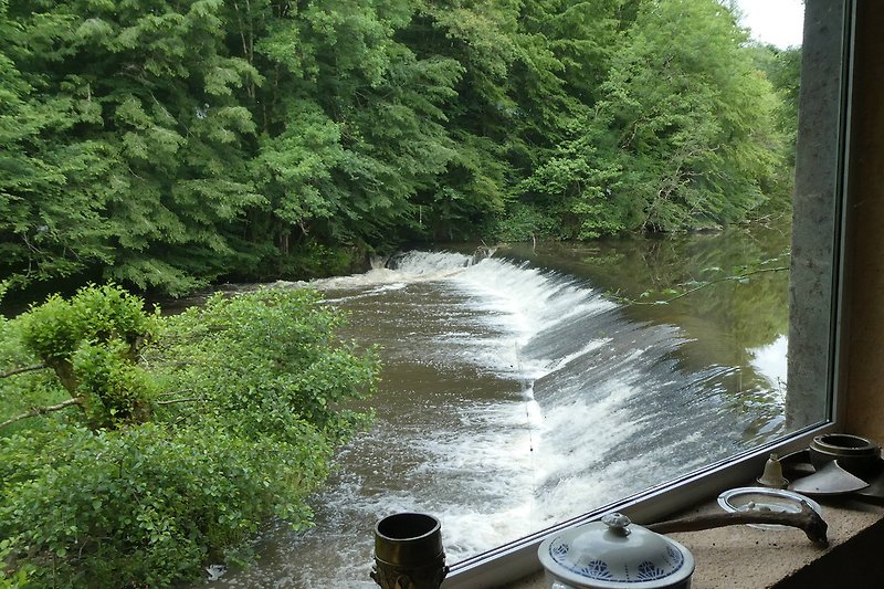 View of weir from house