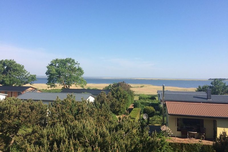 View from the balcony of the lagoon and the Baltic Sea.