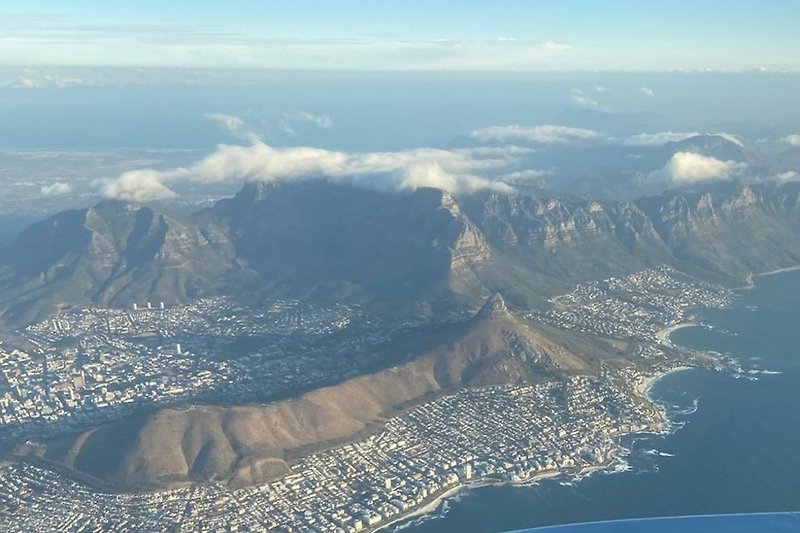 Kapstadt aus dem Flugzeug