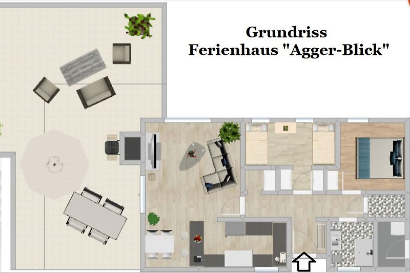 Grundriss Ferienhaus Agger-Blick