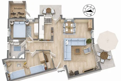 Amber House Appartement 1 (begane grond links)