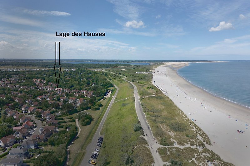 Lage des Hauses zum Strand