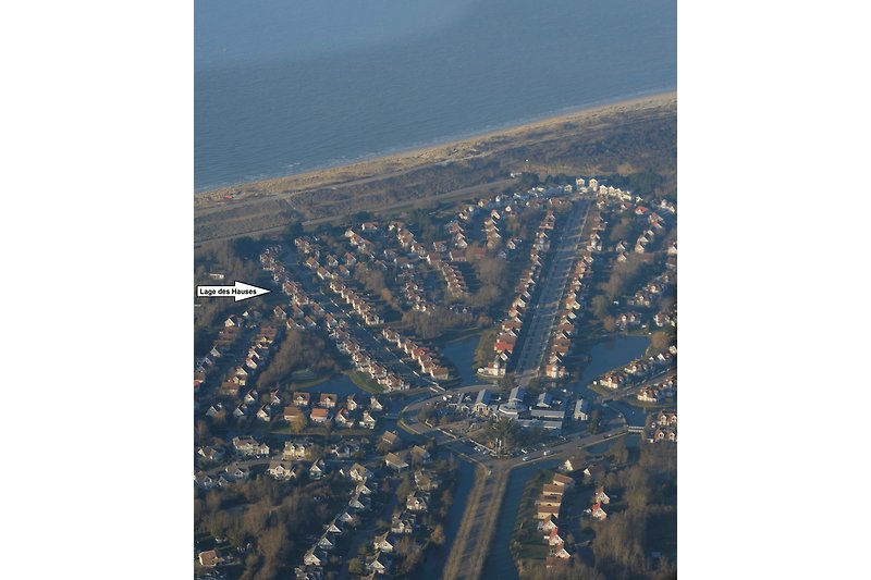 Luftbild mit Lage des Hauses