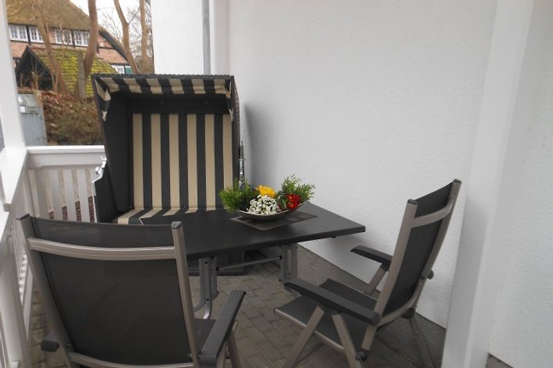 Terrasse avec chaise de plage