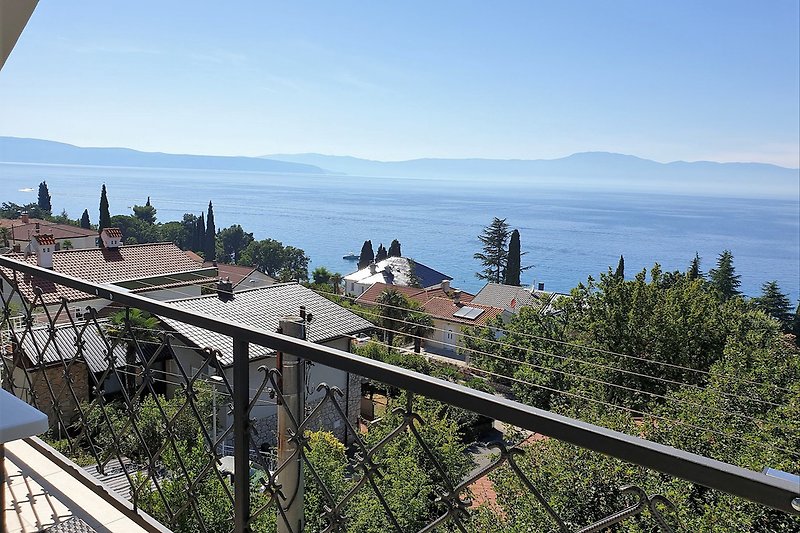Pogled na more s jednog balkona (jugo-zapad)