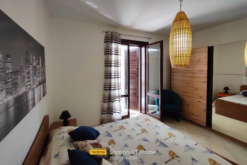 Ferienhaus San Vito Lo Capo, Schlafzimmer mit Doppelbett