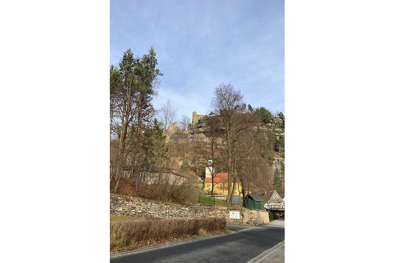 Blick zur Burg Oybin, Dez.2022