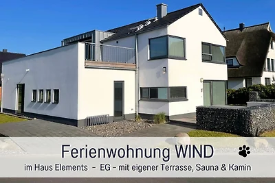 Fewo Wind – Sauna, Kamin & Hund