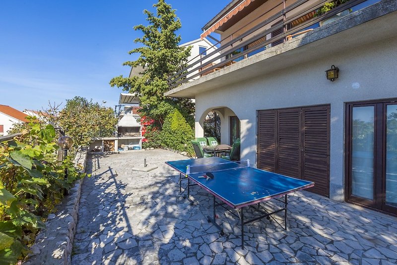 Open terrace with outdoor grill