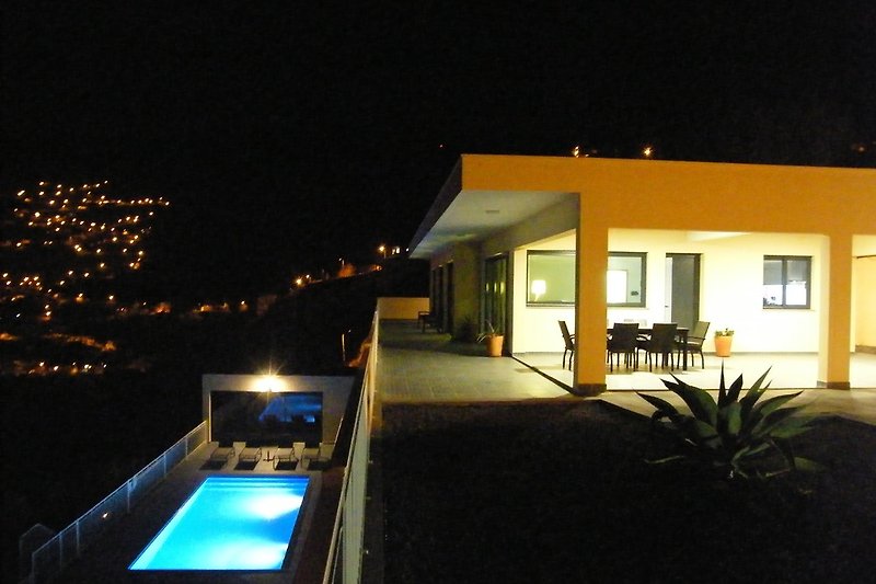 The villa by night