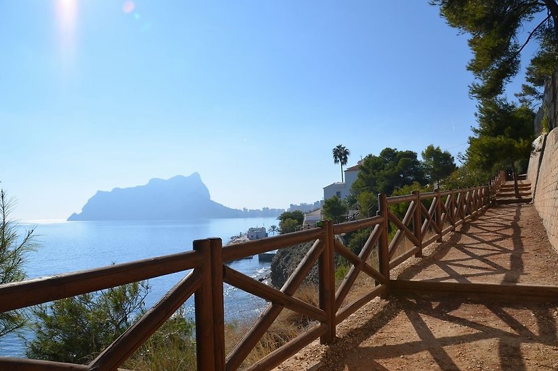 Hiking trail along the Costa Blanca.