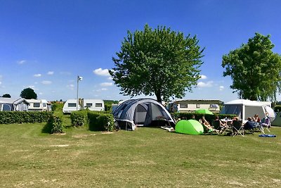 Camping-Stellplatz auf dem saisonalen Feld am...