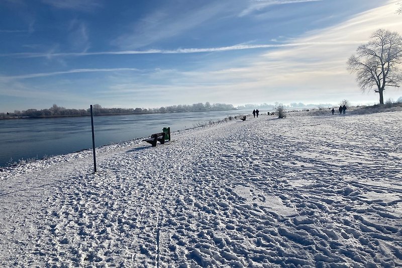 Weserufer im Winter