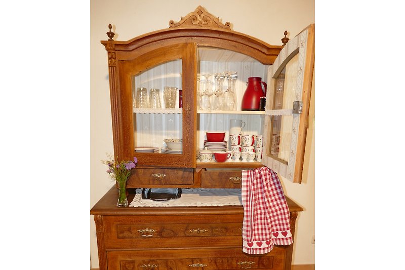 Restaurated antique cupboard originally from the former farmhouse