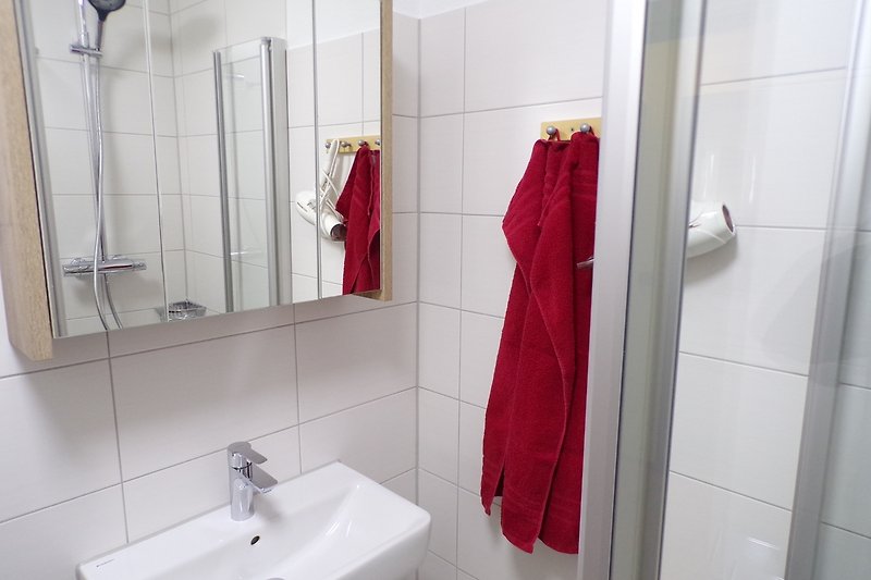 Waschbecken mit Spiegelschrank