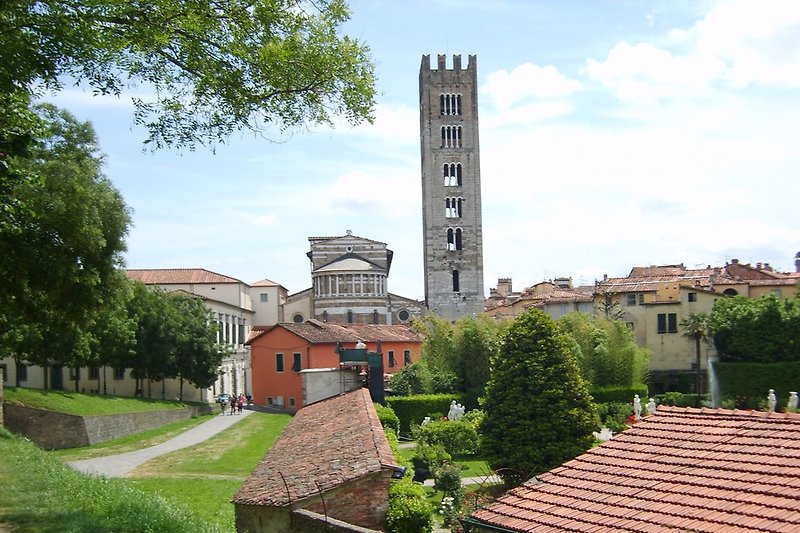 Lucca von der Festungsmauer aus