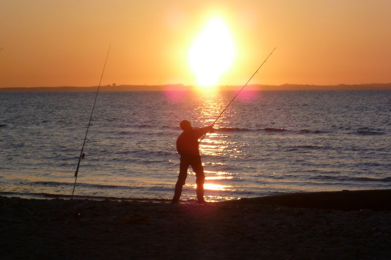 Angler am Abend