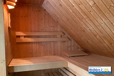 Casa con tetto di paglia con camino wpool& sauna