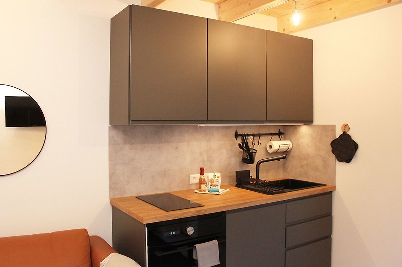 Integrated kitchenette in the living room