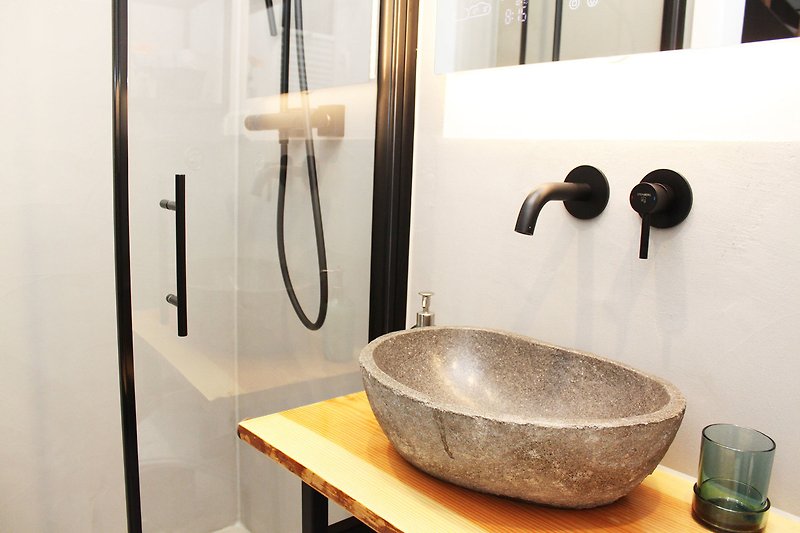 Modern fittings in the shower room