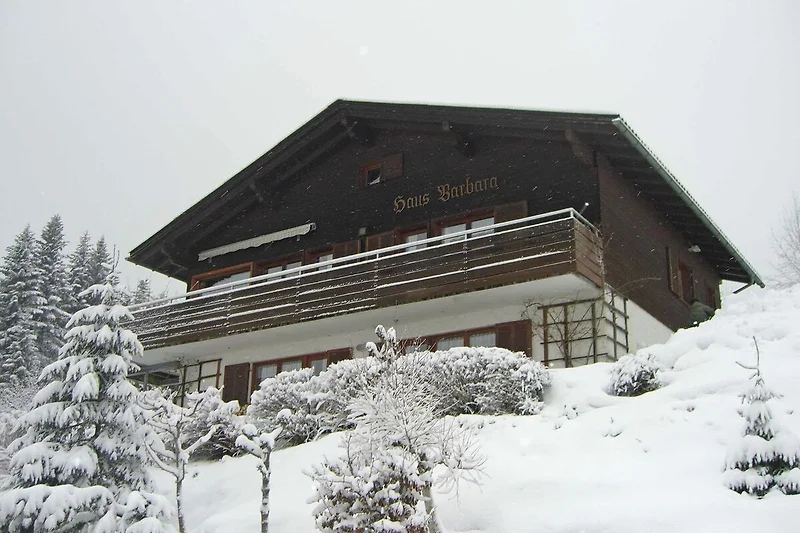 Exterieur vakantiehuis (winter)