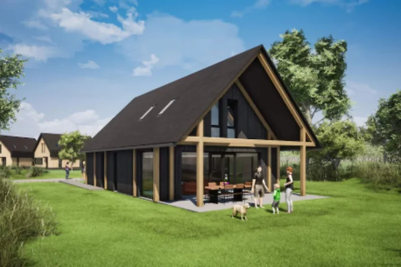 Außenseite Ferienhaus (Sommer)