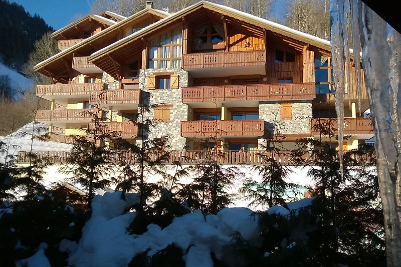 Exterieur vakantiehuis (winter)