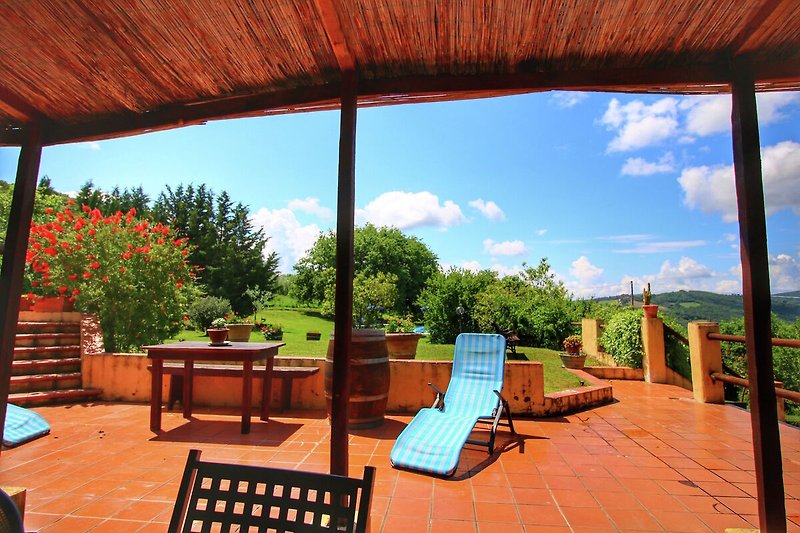 Aussicht vom Ferienhaus (Sommer)