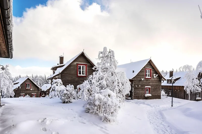 Exterieur vakantiehuis (winter)