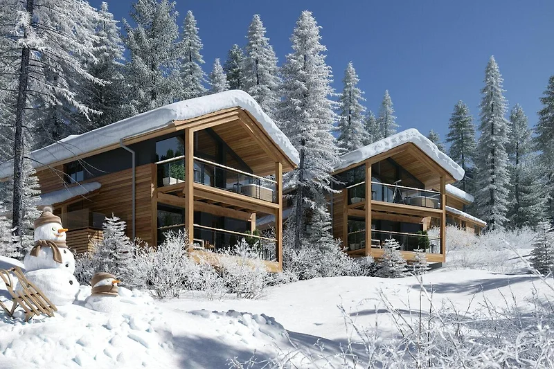 Außenseite Ferienhaus (Winter)