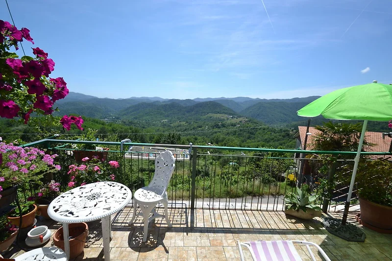 Aussicht vom Ferienhaus (Sommer)