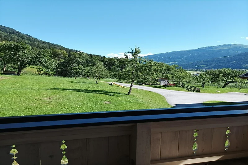 Uitzicht van vakantiehuis (zomer)