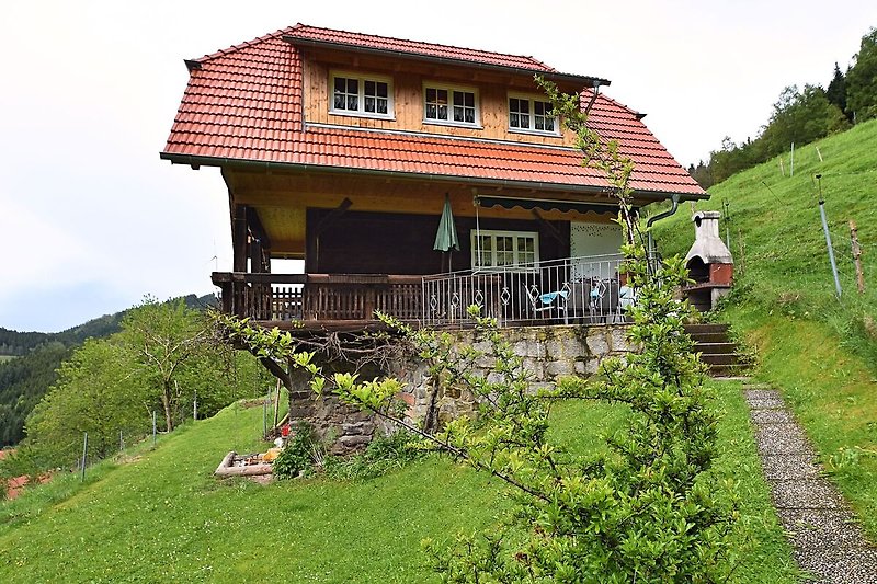 Außenseite Ferienhaus (Sommer)