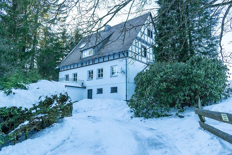 Exterieur vakantiehuis (winter)