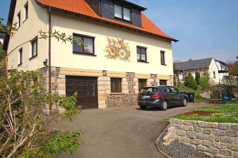 Außenseite Ferienhaus (Sommer)