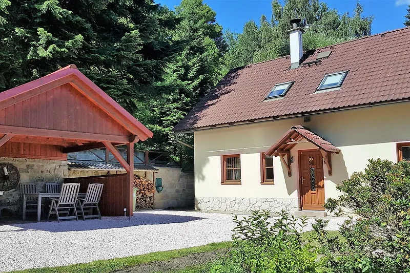 Außenseite Ferienhaus (Sommer)