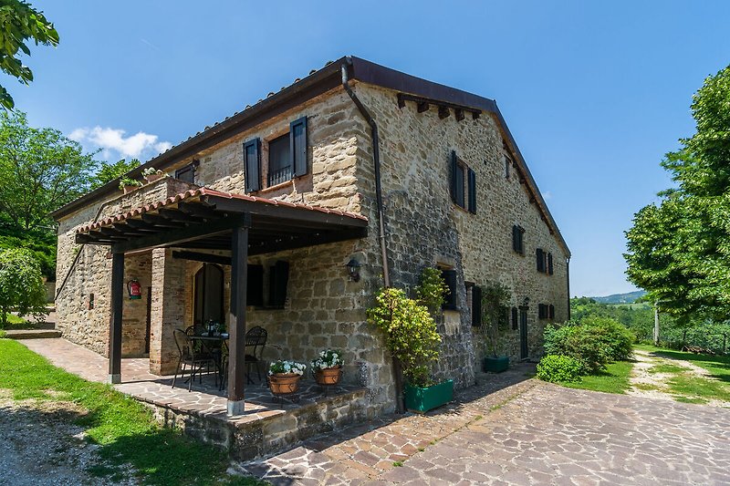 Außenseite Ferienhaus (Sommer)