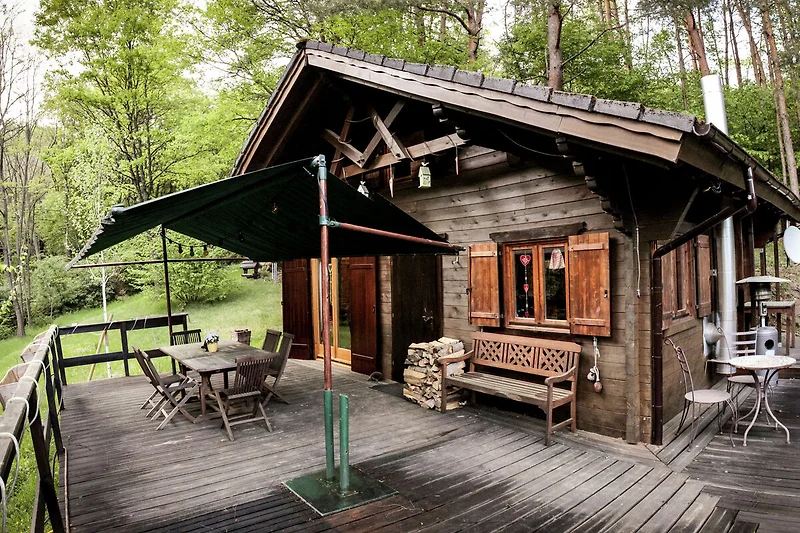 Außenseite Ferienhaus (Sommer)